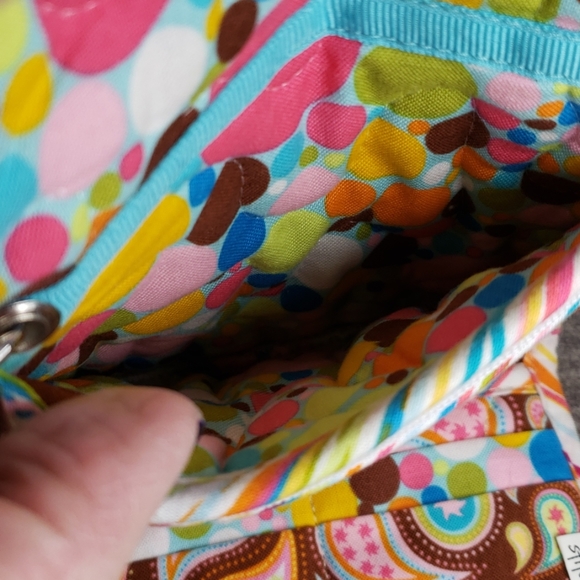 Multi colored quilted crossbody wallet - Picture 4 of 5